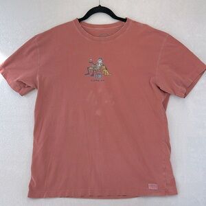 LIFE Is GOOD Baseball Dog Radio Short Sleeve Tshirt Size Large